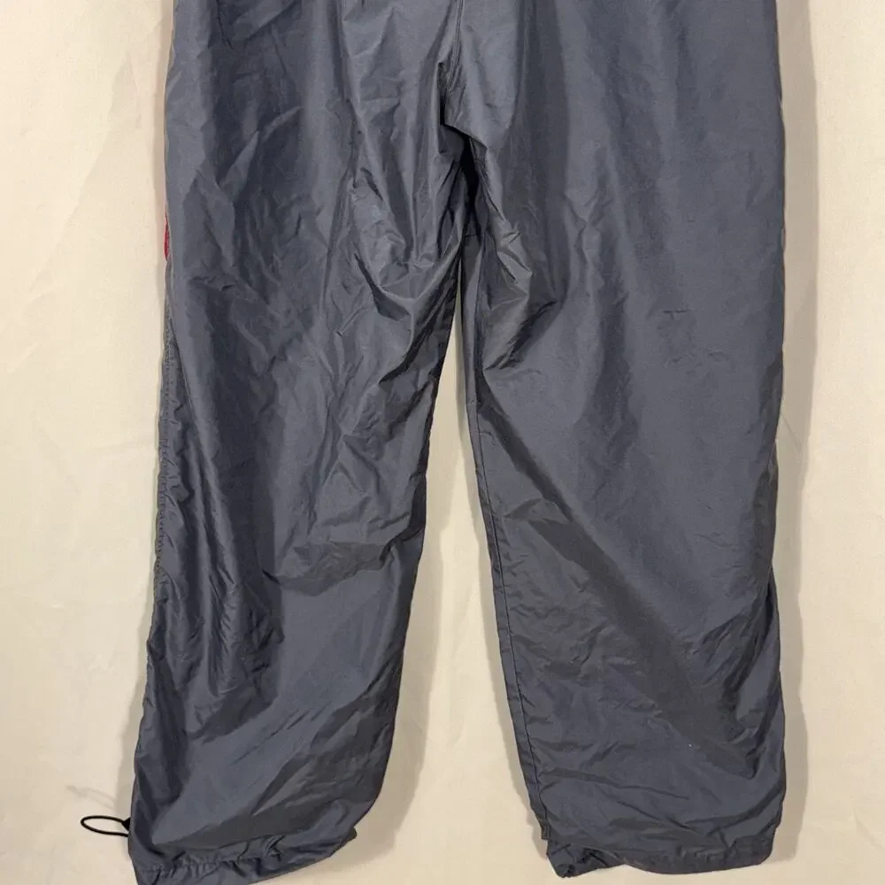 Vintage Nike Windbreaker Track Pants Mens Large Gray Red Mesh Lined Y2K Joggers